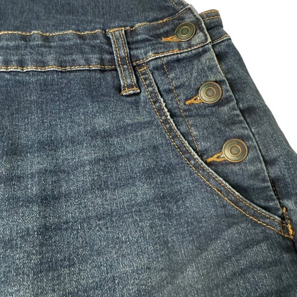 No Boundaries Blue Denim Overall with Adjustable Straps - Picture 2 of 9